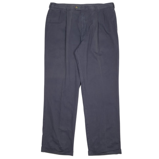 Mens Navy Tommy Hilfiger Pleated Chino Trousers
