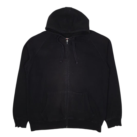 Mens Black Fila Hoodie Full Zip Jumper