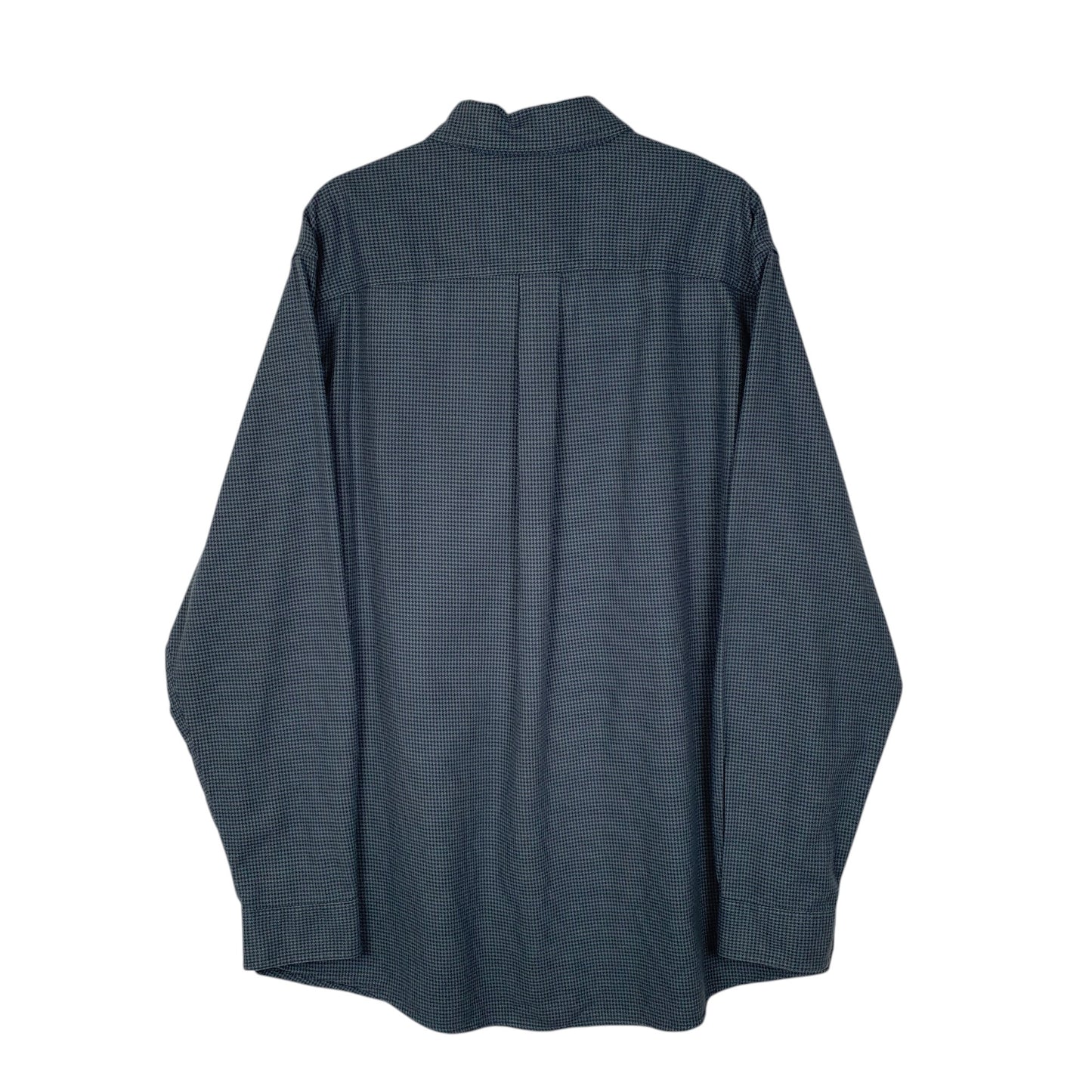 Mens Blue L.L.Bean Houndstooth  Shirt