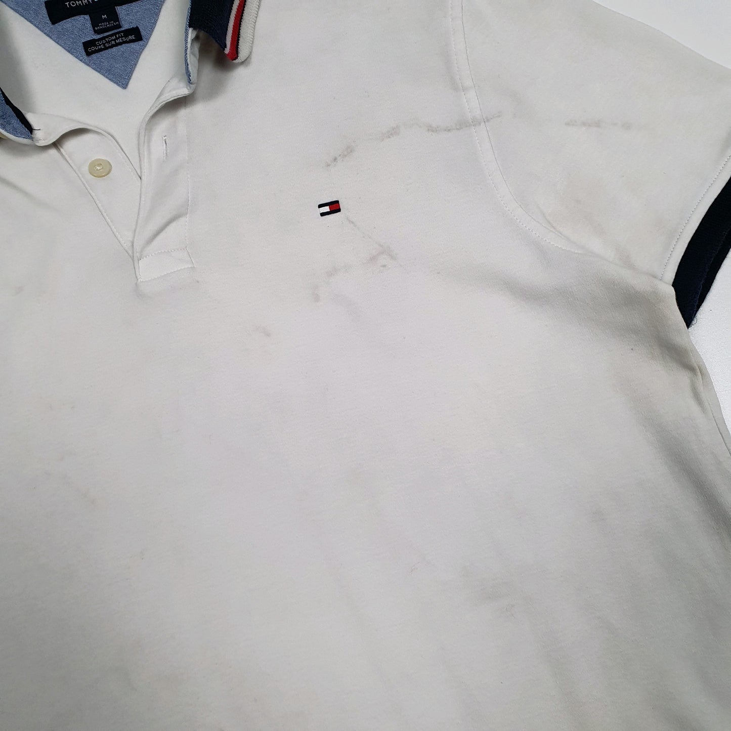 Mens White Tommy Hilfiger   Polo Shirt