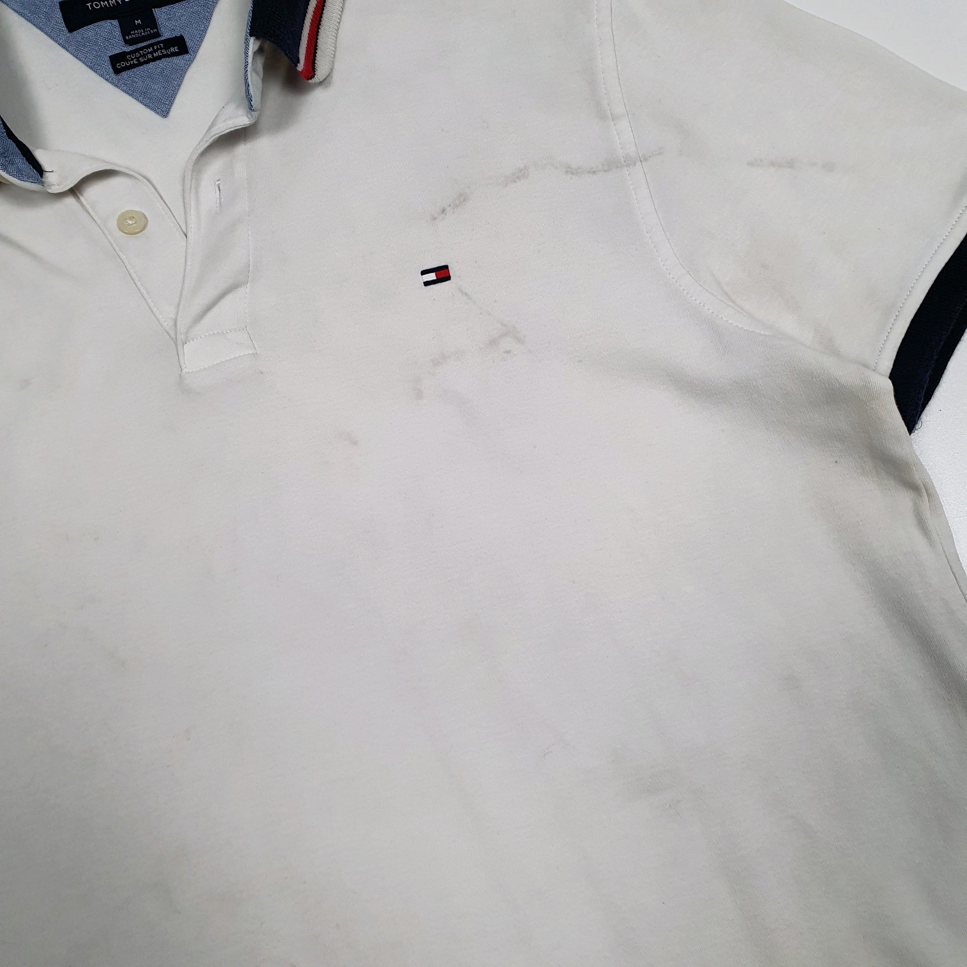 Mens White Tommy Hilfiger   Polo Shirt