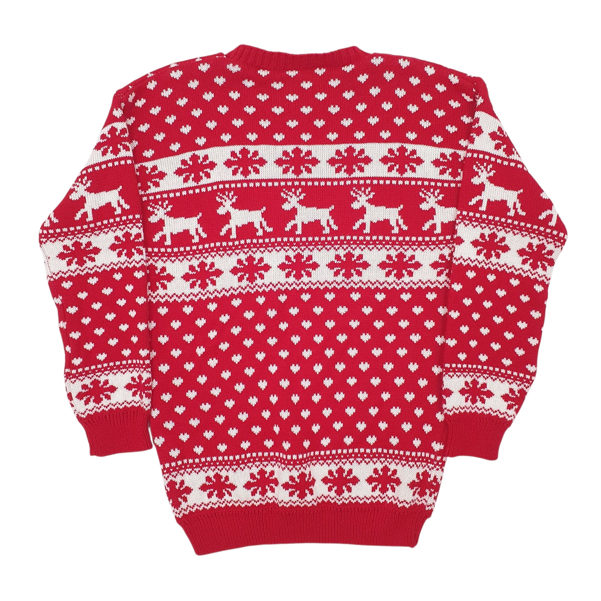 Womens Red Unbranded Christmas Made In The UK Crewneck Jumper