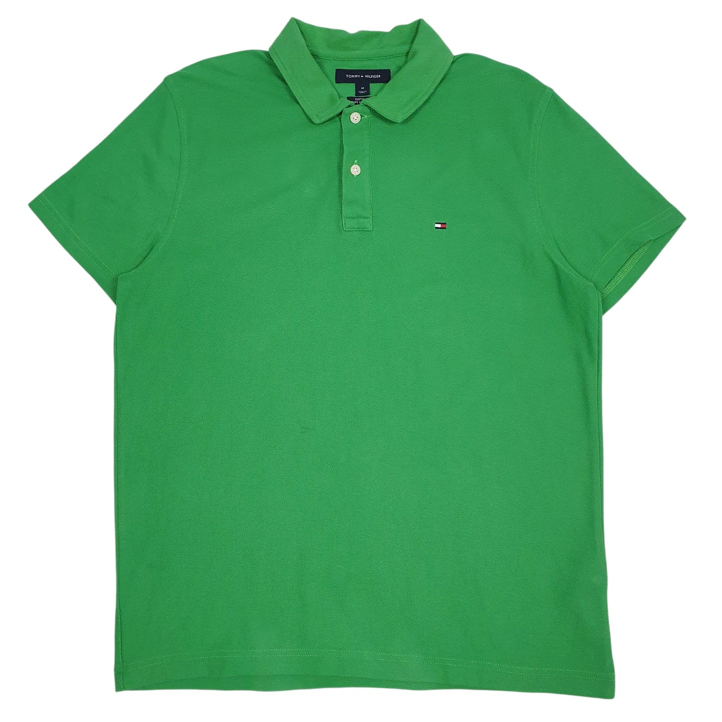 Mens Green Tommy Hilfiger  Short Sleeve Polo Shirt