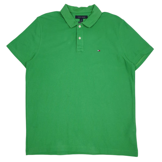Mens Green Tommy Hilfiger  Short Sleeve Polo Shirt
