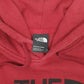 Womens Burgundy The North Face Spellout Hoodie Jumper