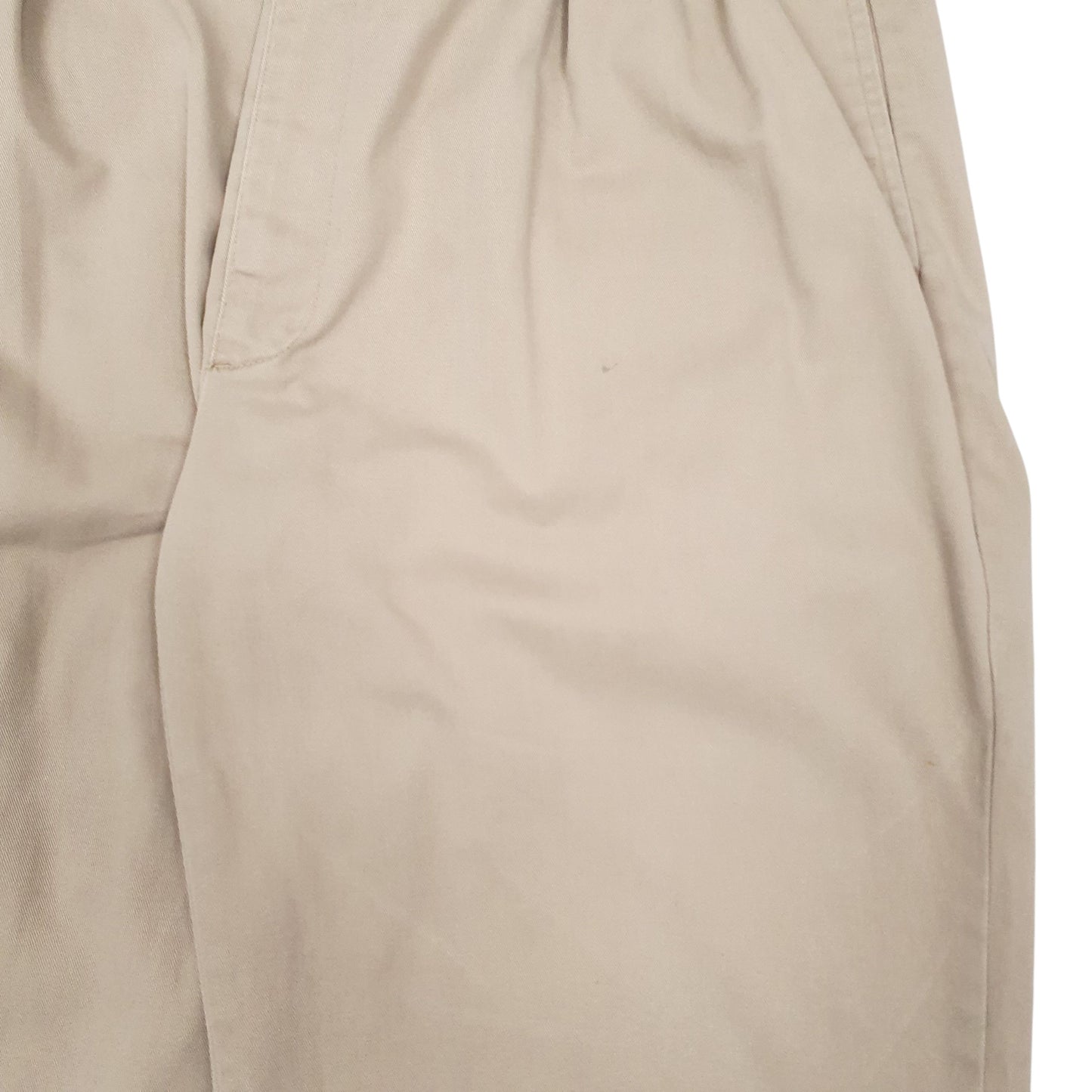 Mens Beige Polo Ralph Lauren Vintage 90s Pleated  Trousers