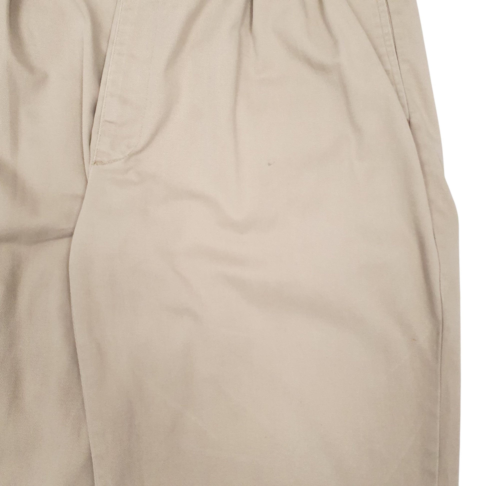 Mens Beige Polo Ralph Lauren Vintage 90s Pleated  Trousers