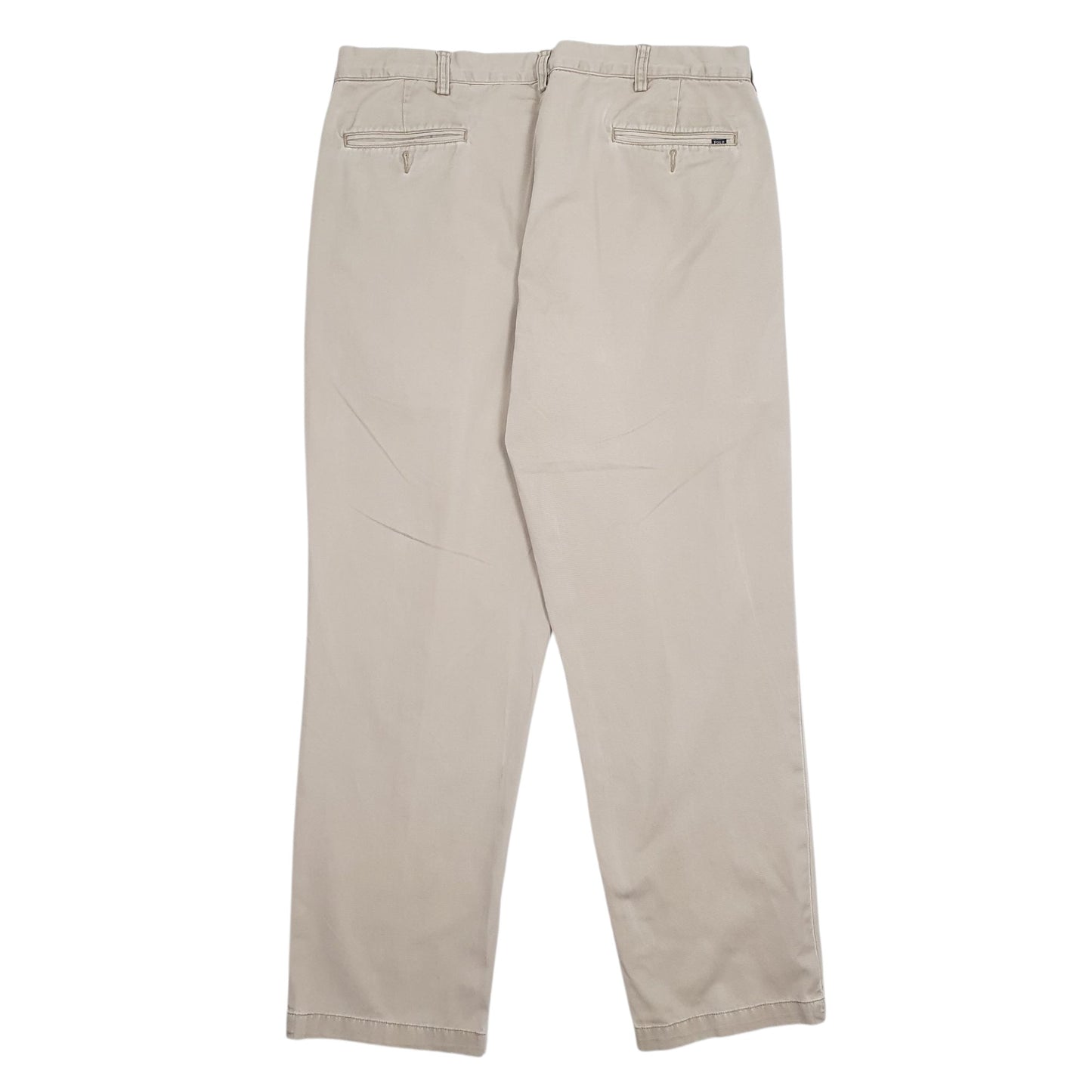 Mens Beige Polo Ralph Lauren Classic Fit Pleated  Trousers