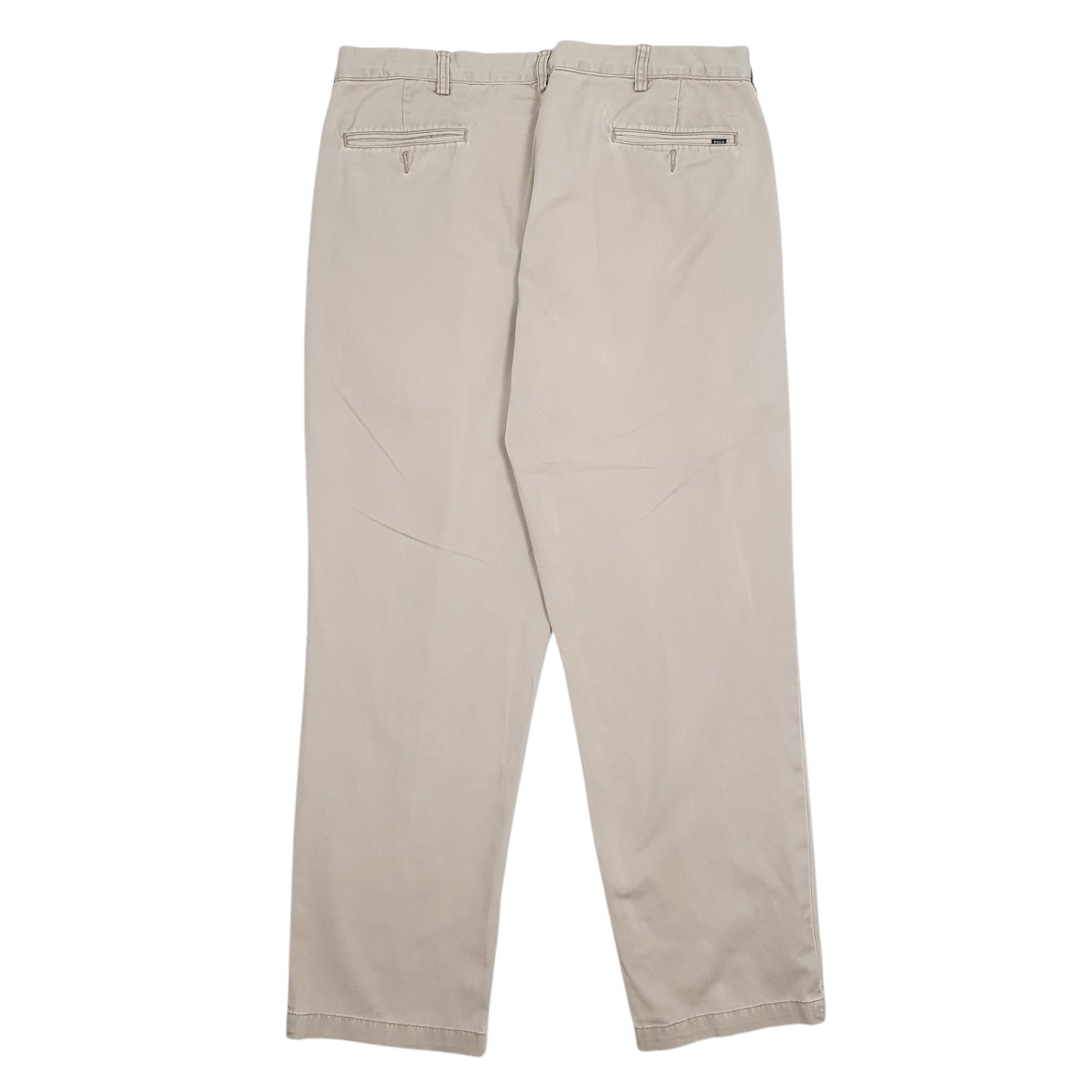 Mens Beige Polo Ralph Lauren Classic Fit Pleated  Trousers