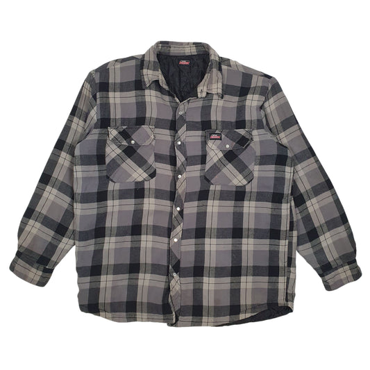 Mens Grey Dickies Pearl Snap  Coat