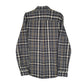 Mens Grey L.L.Bean Scotch Plaid Flannel  Shirt