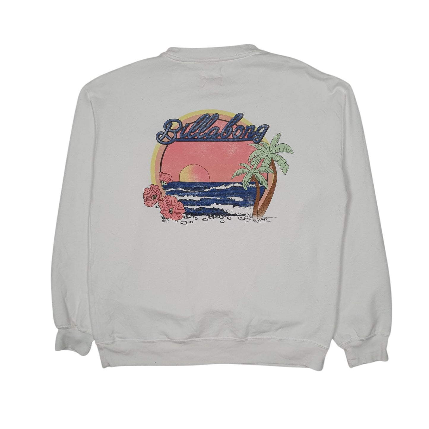 Mens White Billabong  Crewneck Jumper