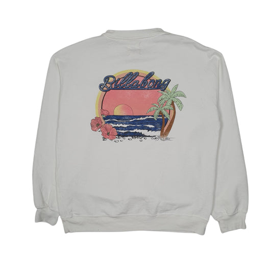 Mens White Billabong  Crewneck Jumper