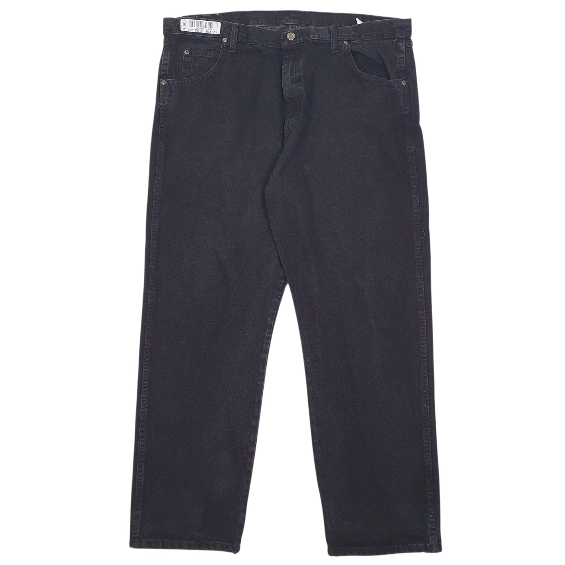 Mens Black Wrangler Rugged Wear Casual JeansW42 L30