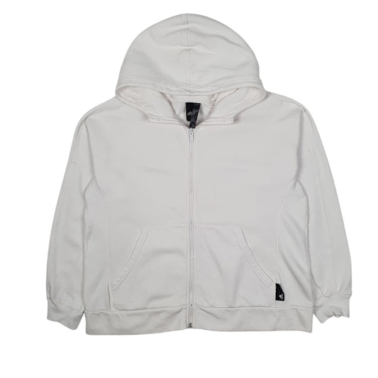 Womens White Adidas Hoodie Full Zip Jumper