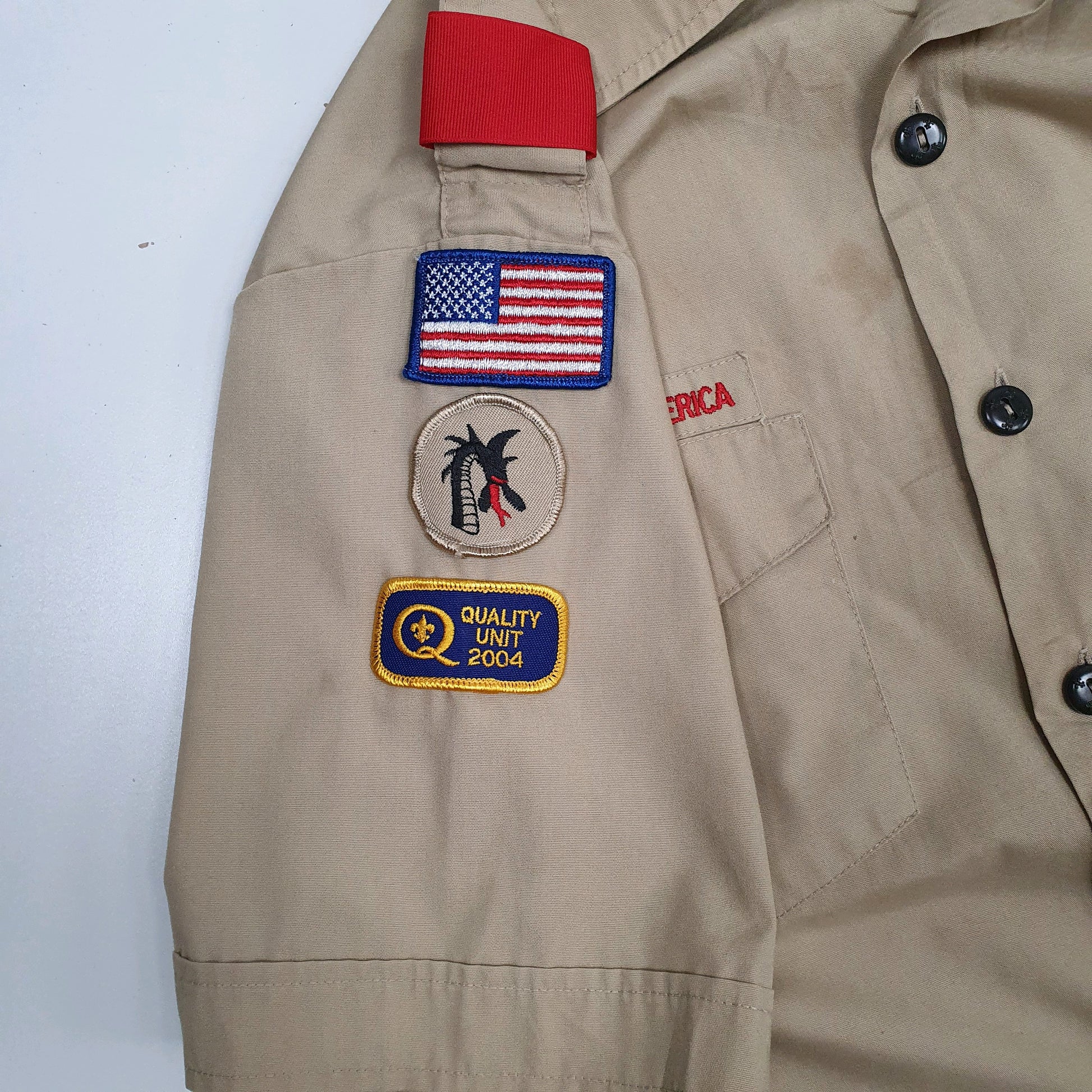 Mens Beige Boy Scouts of America Utah Mountains  Shirt