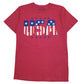 Mens Red Fith Sun USA Short Sleeve T Shirt