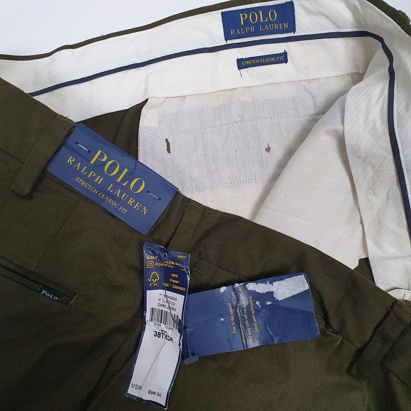 Mens Khaki Polo Ralph Lauren   Trousers