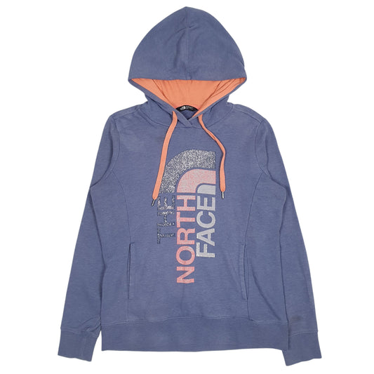 Womens Blue The North Face Spellout Hoodie Jumper