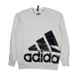 Mens White Adidas  Crewneck Jumper