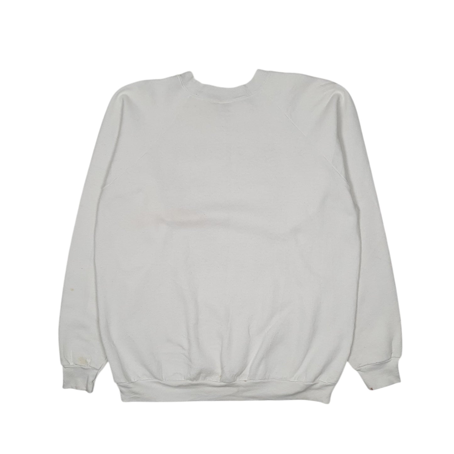 Mens White Fruit Of The Loom Vintage 90s 1992 Alaska Highway Crewneck Jumper