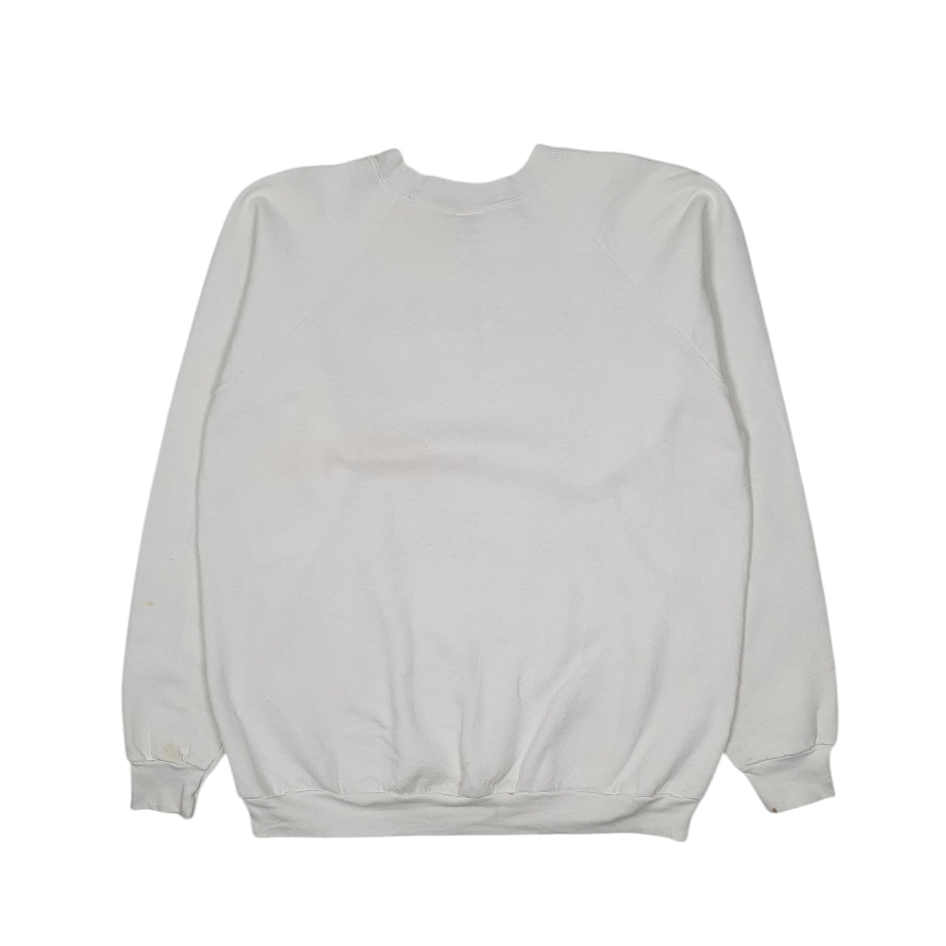 Mens White Fruit Of The Loom Vintage 90s 1992 Alaska Highway Crewneck Jumper