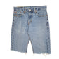 Mens Blue Levis 505 Cut Off Denim Shorts