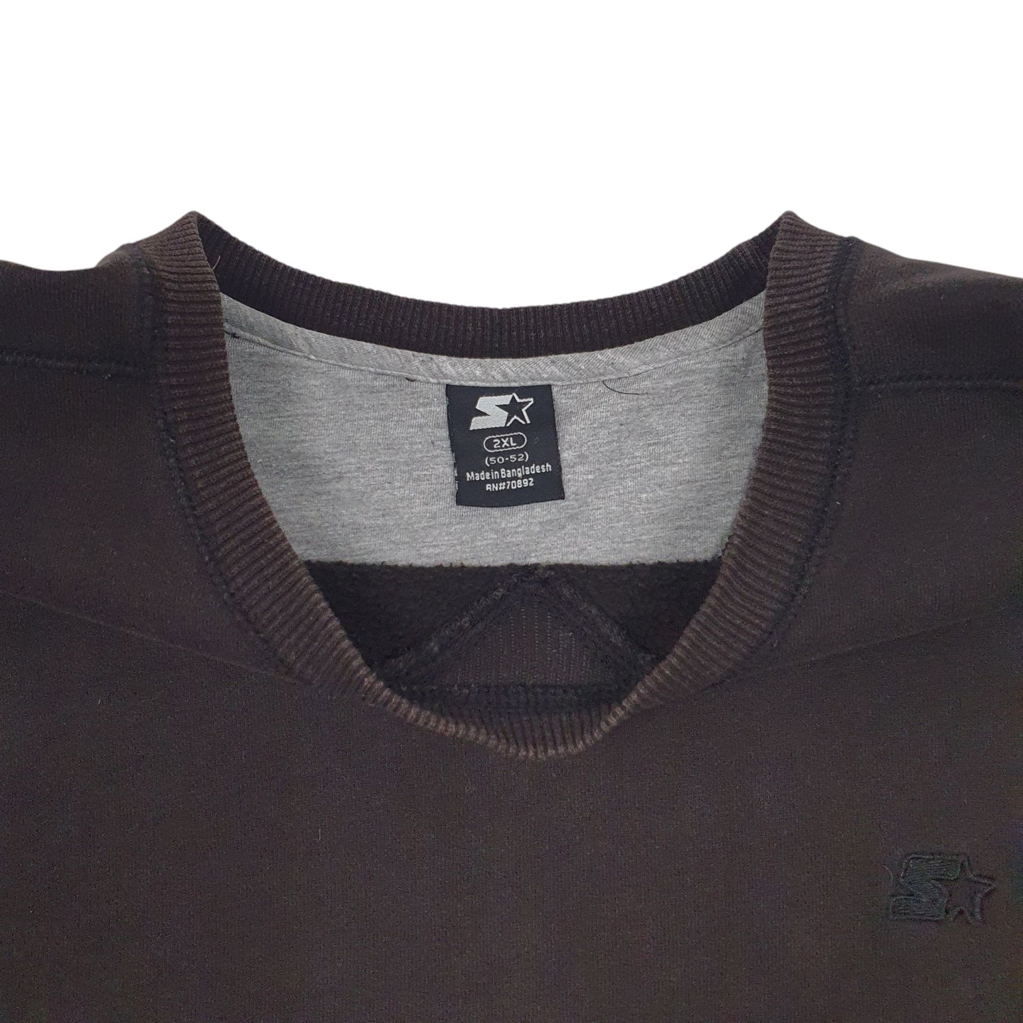 Mens Black Starter  Crewneck Jumper