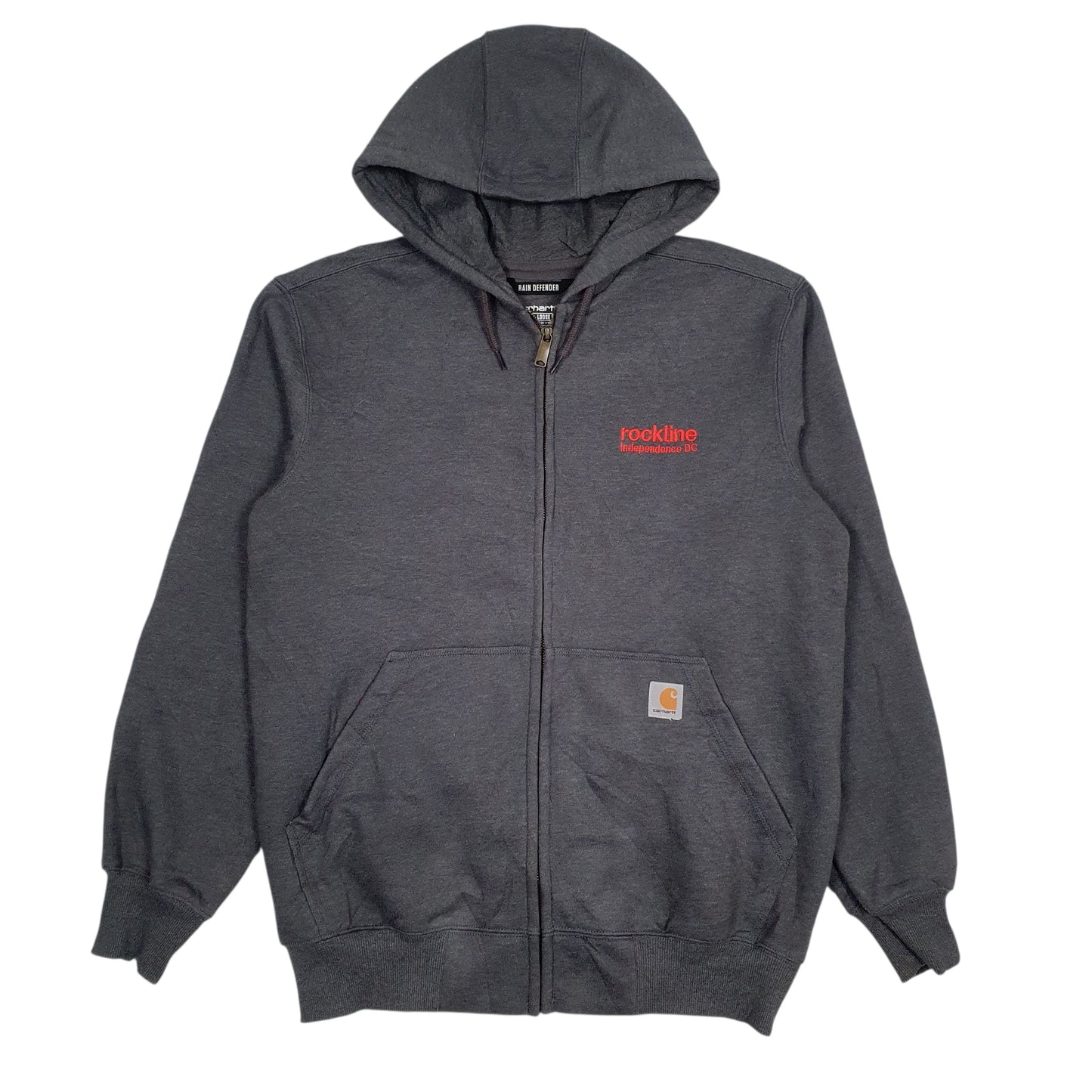 Mens Grey Carhartt Rain Defender Full Zip Jumper