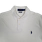 Mens White Polo Ralph Lauren Custom Slim Fit  Polo Shirt