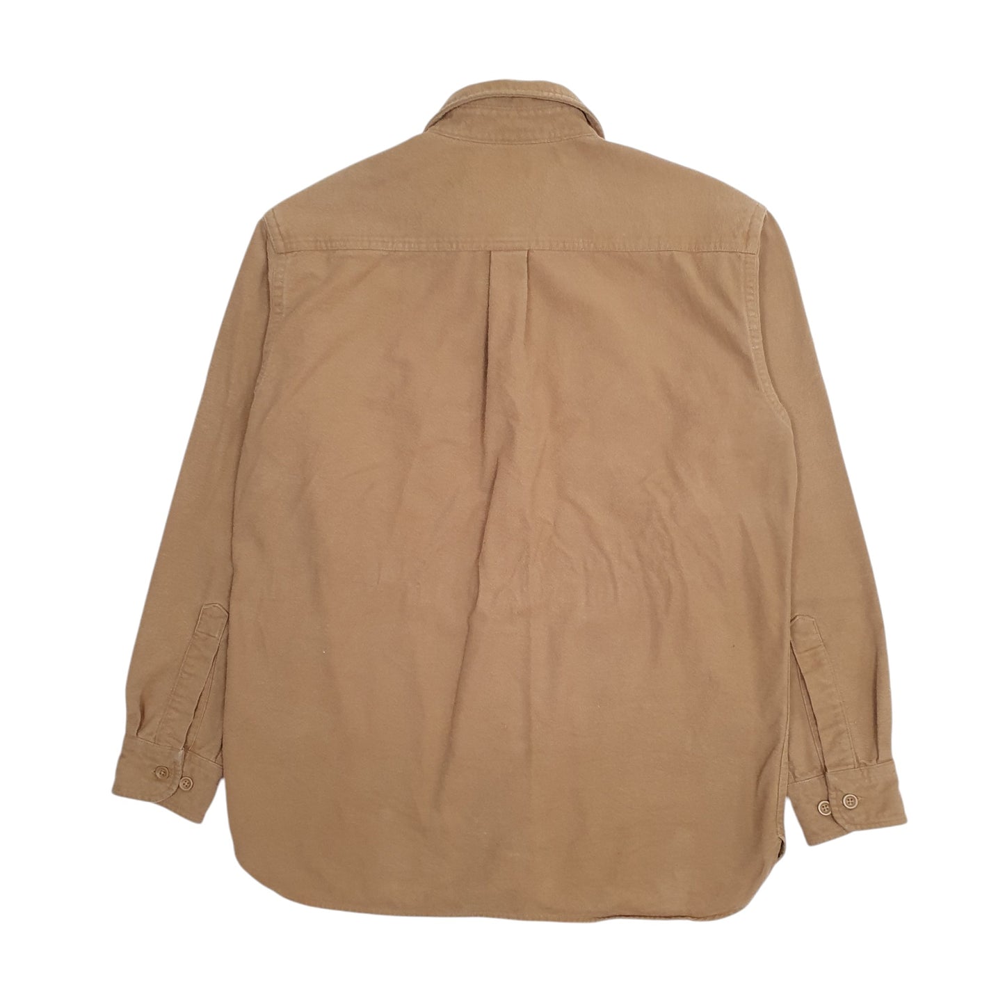 Mens Beige L.L.Bean Chamois  Shirt