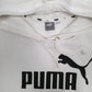 Womens White Puma  Hoodie Jumper