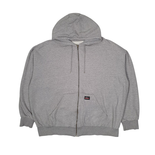 Mens Grey Dickies Hoodie Full Zip Jumper