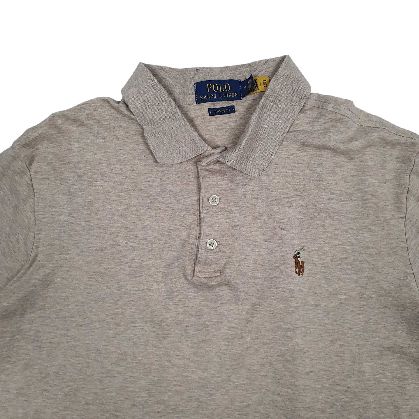 Mens Beige Polo Ralph Lauren Classic Fit  Polo Shirt