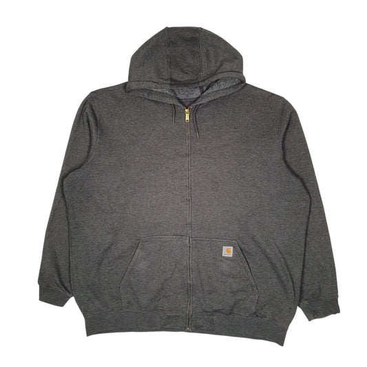 Mens Grey Carhartt Hoodie Full Zip Jumper