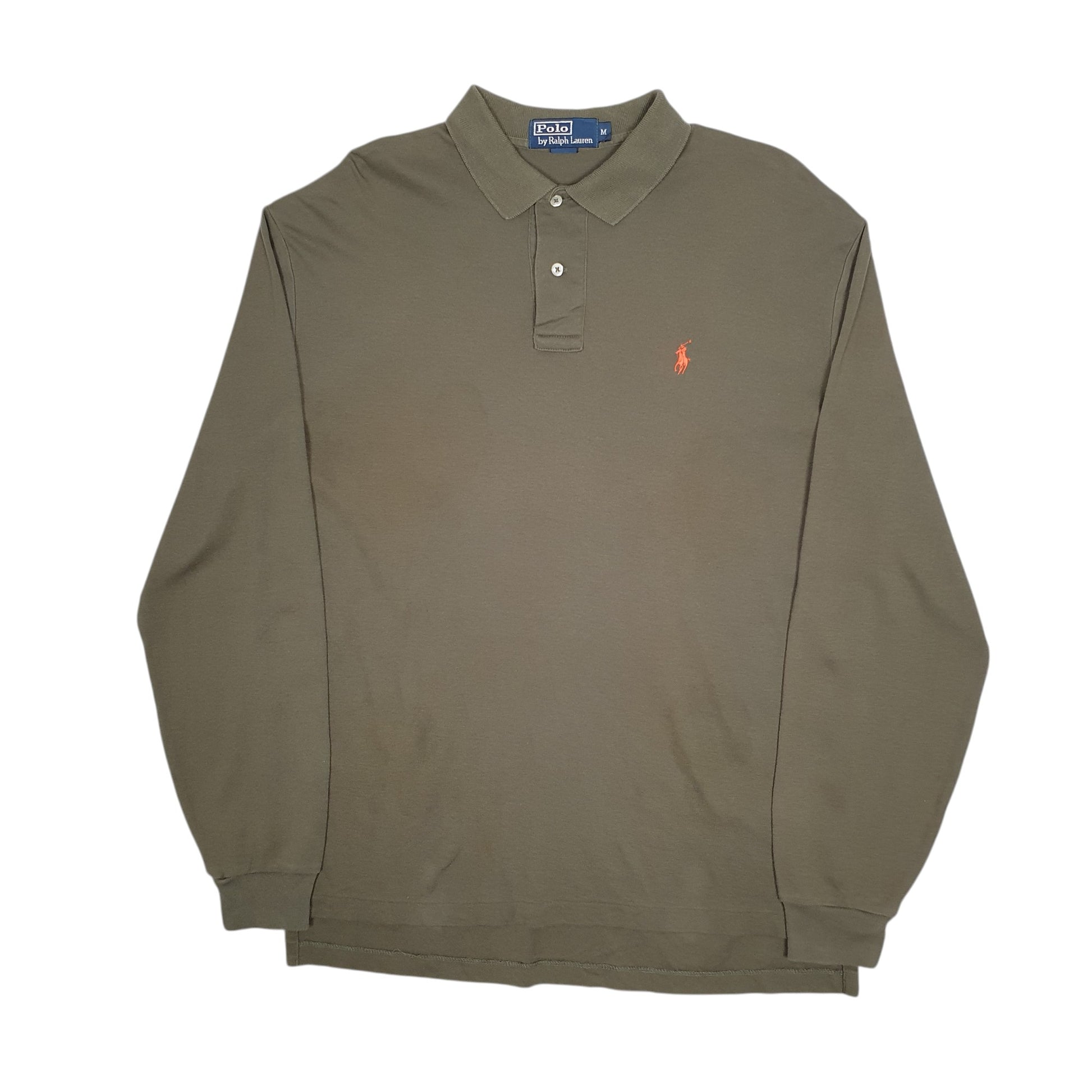 Mens Khaki Polo Ralph Lauren  Long Sleeve Polo Shirt