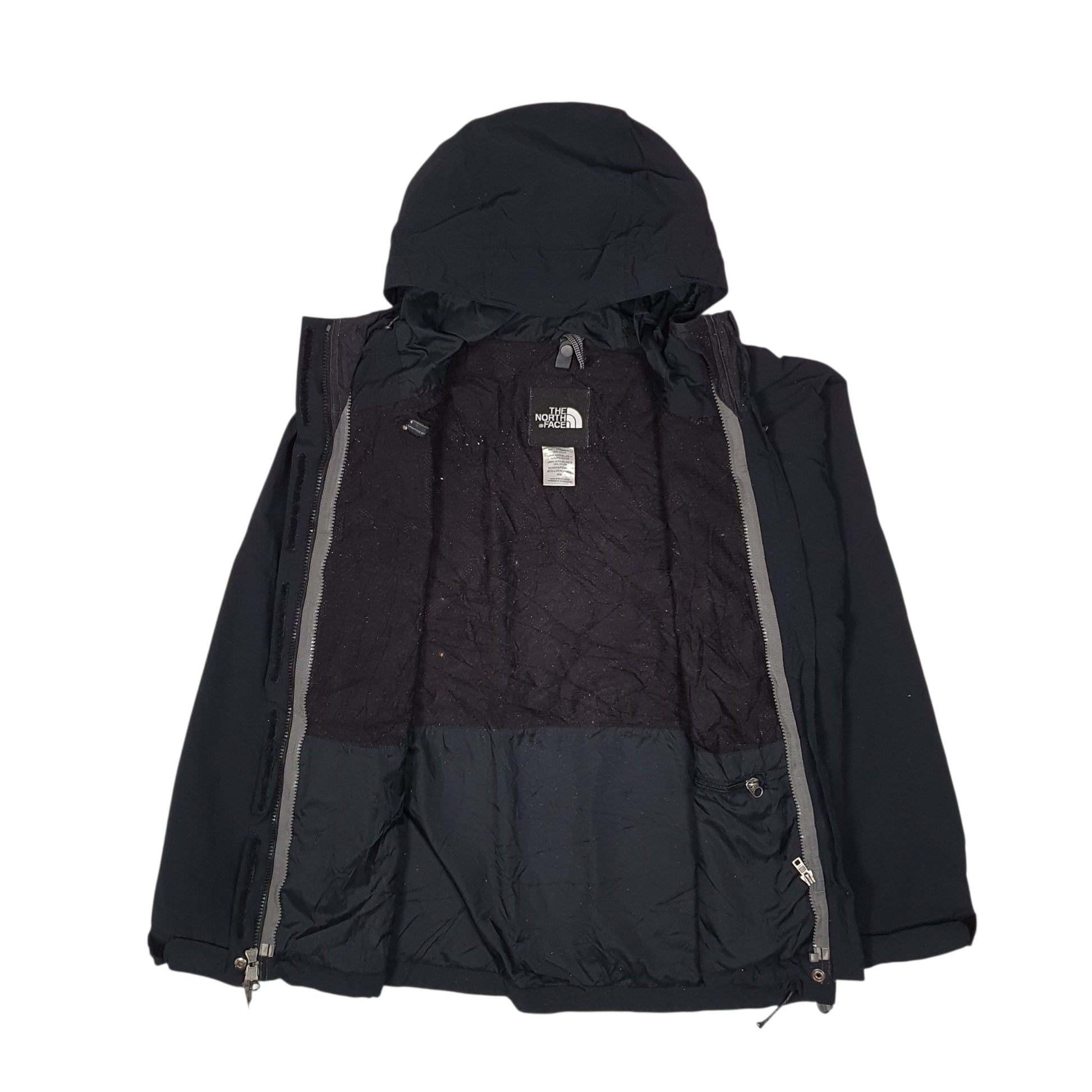 Mens Black The North Face Hyvent Crewneck Coat