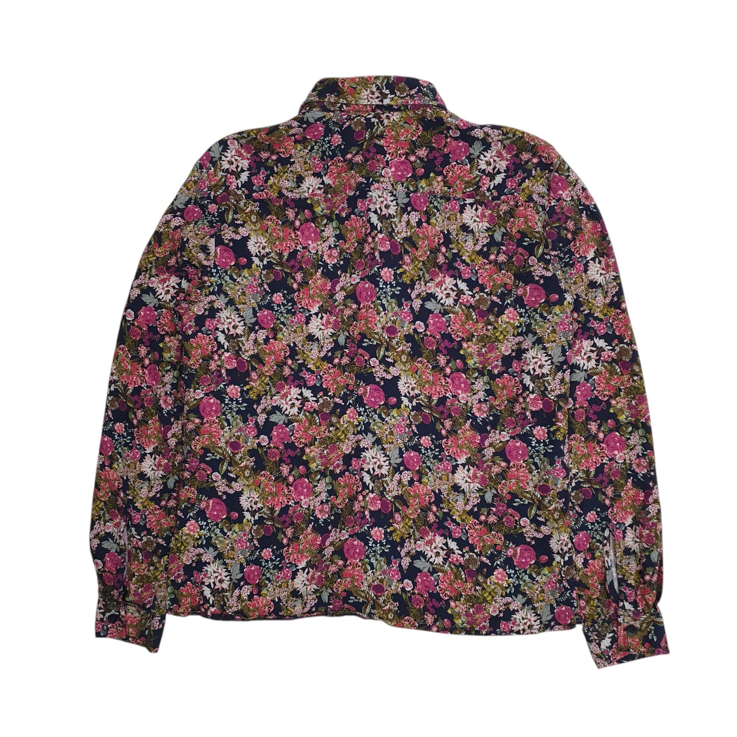 Womens Pink Country Collection Floral Turtle Neck Shirt