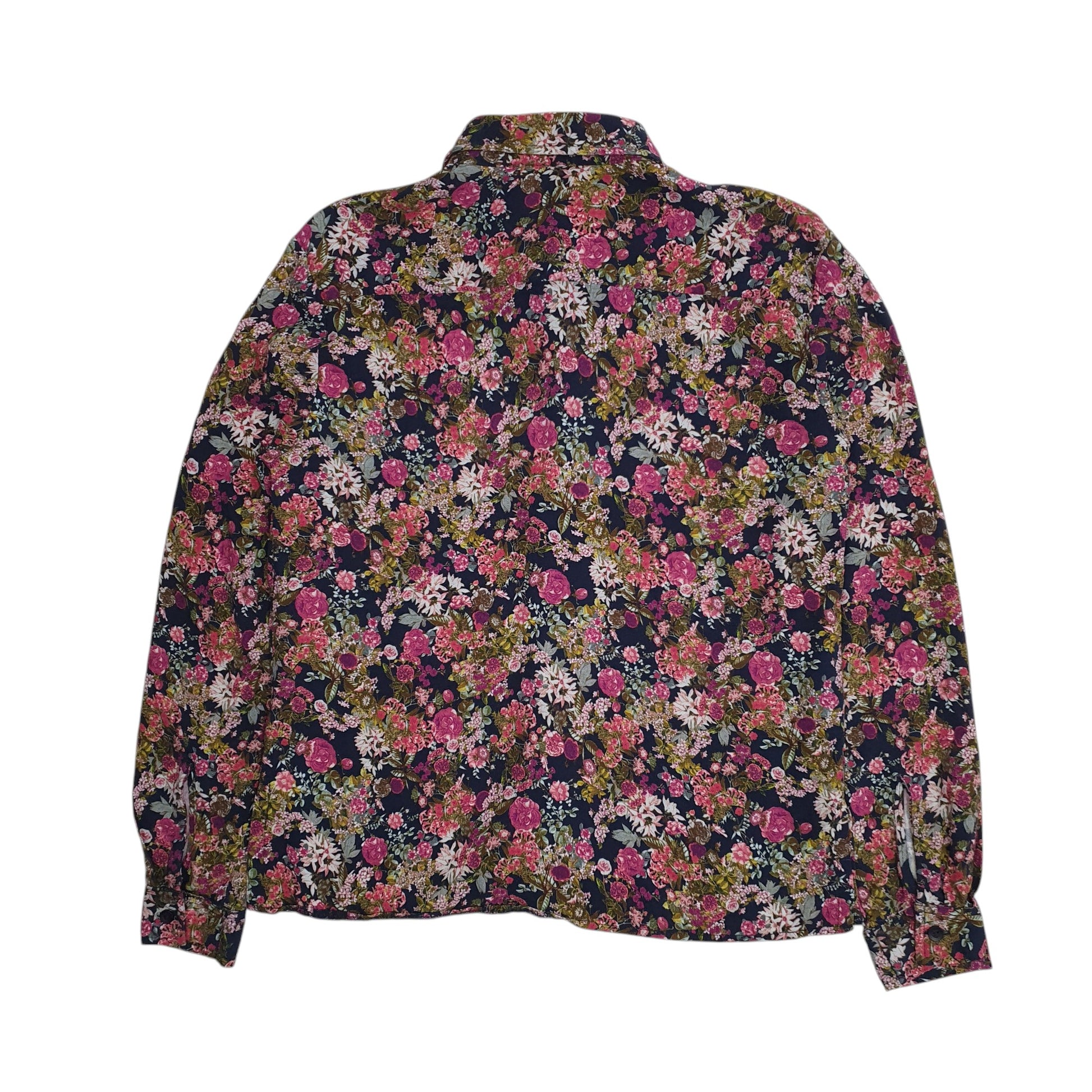 Womens Pink Country Collection Floral Turtle Neck Shirt