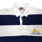 Mens White Barbarian Rugby Crewneck Polo Shirt