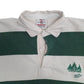 Mens White Barbarian Rugby Hoodie Polo Shirt