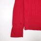 Womens Red Tommy Hilfiger Cable Knit V Neck Jumper
