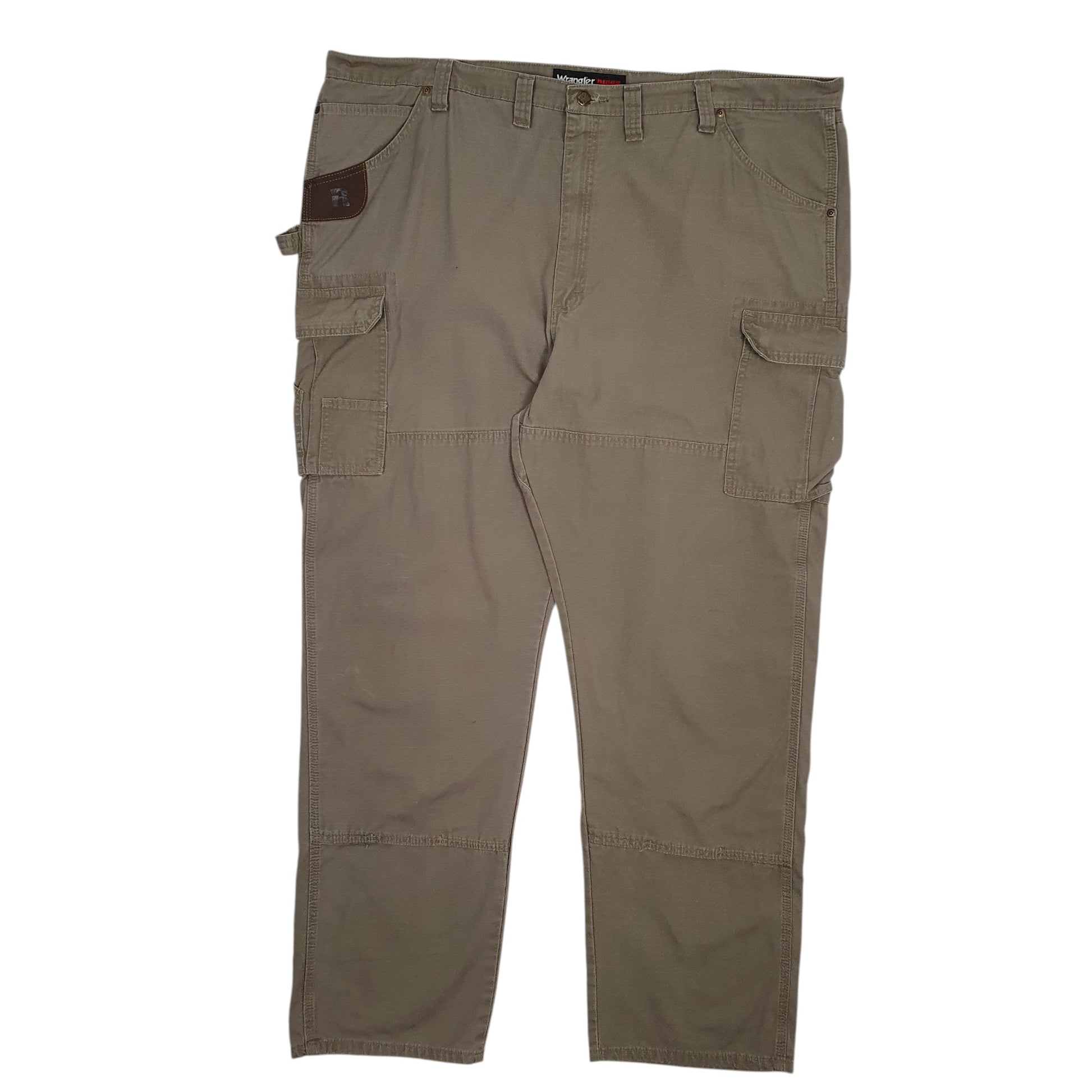 Mens Beige Wrangler Riggs Workwear Cargo Trousers