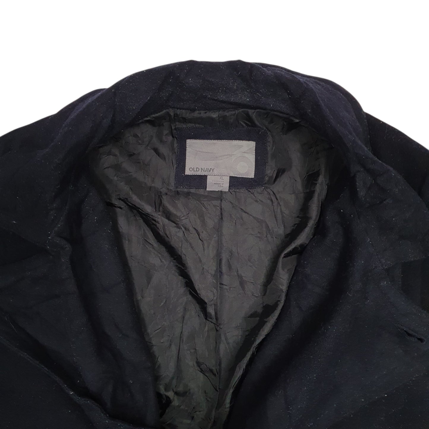 Mens Navy Old Navy Double Breasted Duffle Trench  Coat