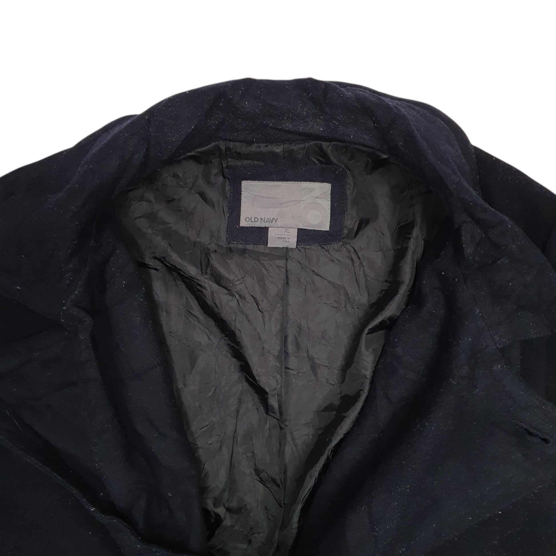 Mens Navy Old Navy Double Breasted Duffle Trench  Coat