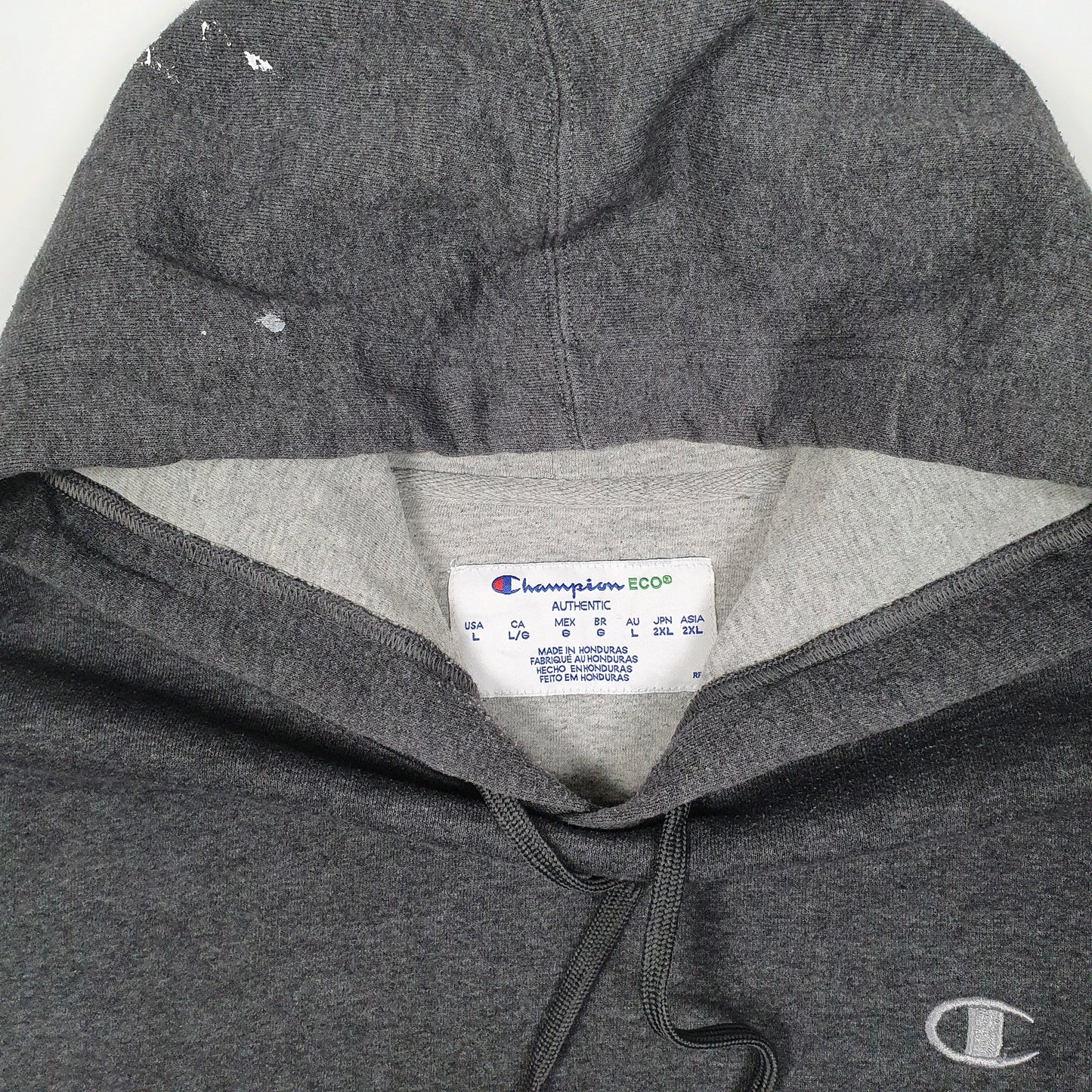 Mens Grey Champion  Hoodie Jumper