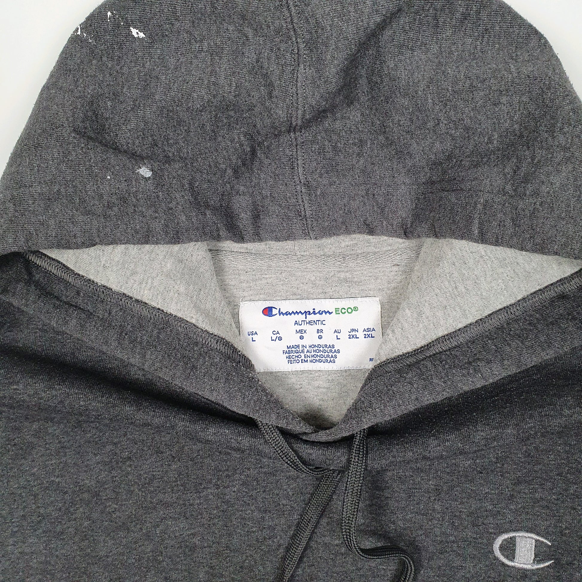 Mens Grey Champion  Hoodie Jumper