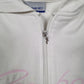 Womens White Reebok Hoodie Full Zip Jumper