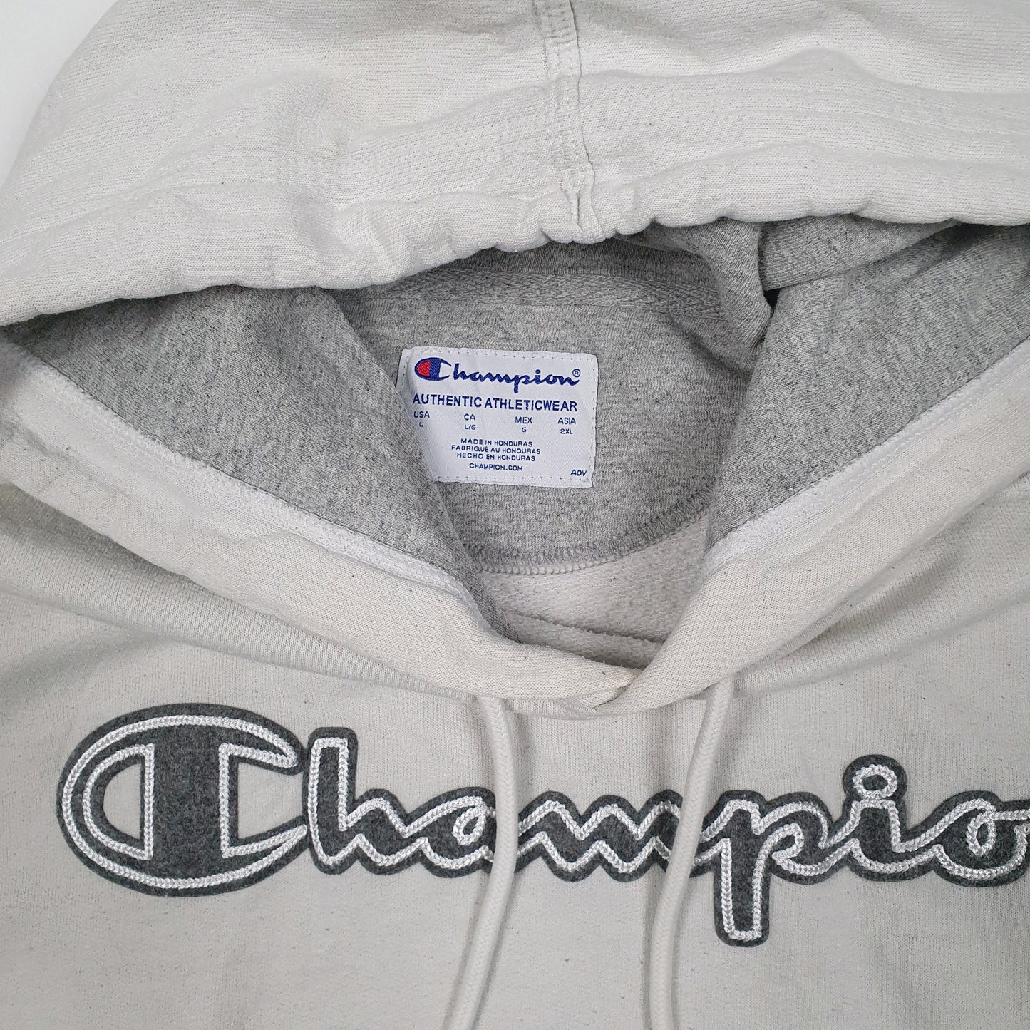 Mens Grey Champion  Hoodie Jumper