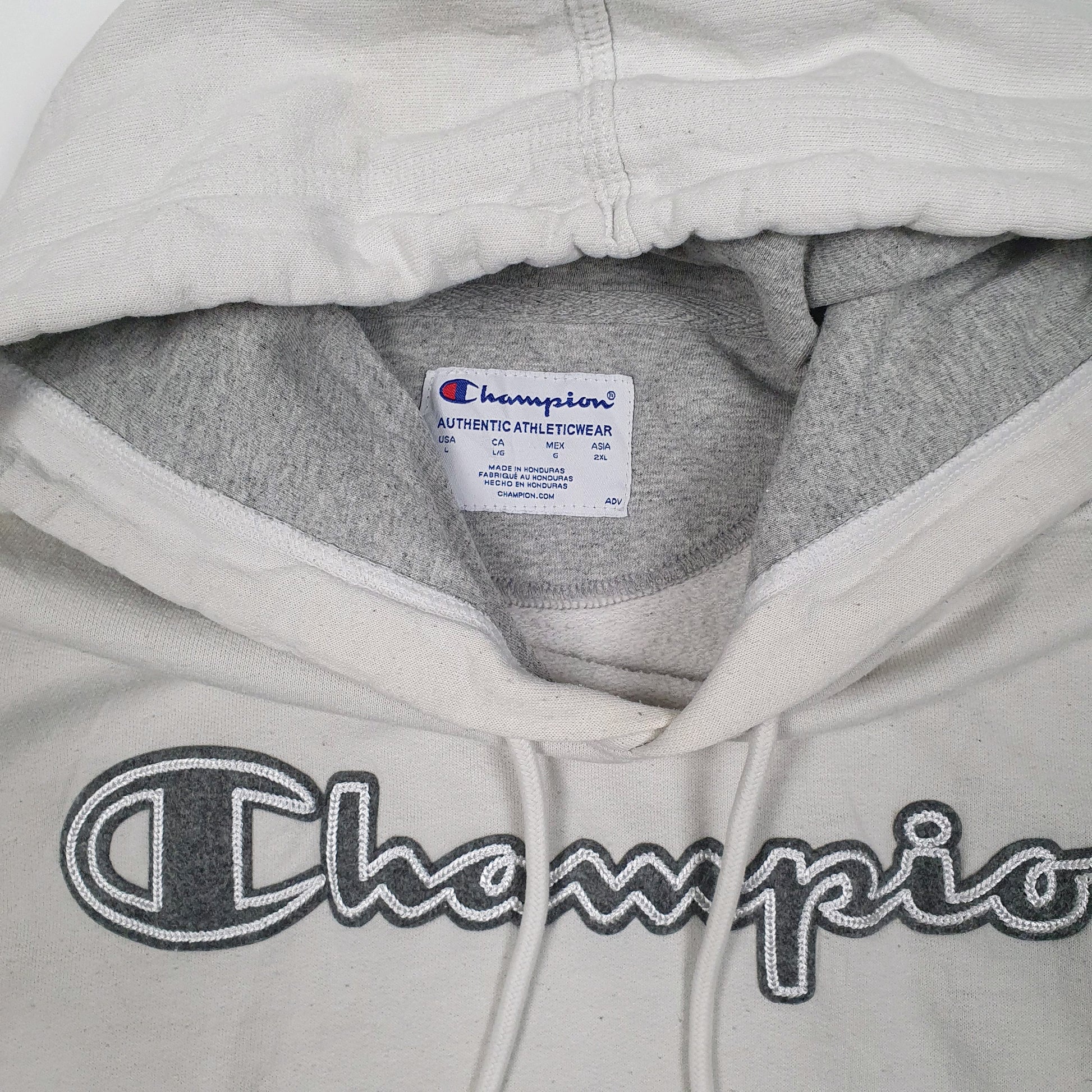 Mens Grey Champion  Hoodie Jumper